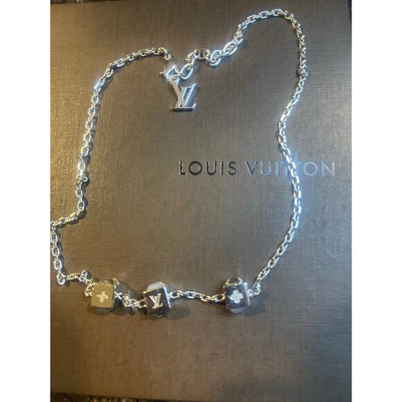 Louis Vuitton Crystal Gambles Station Necklace with box - Picture 3 of 8